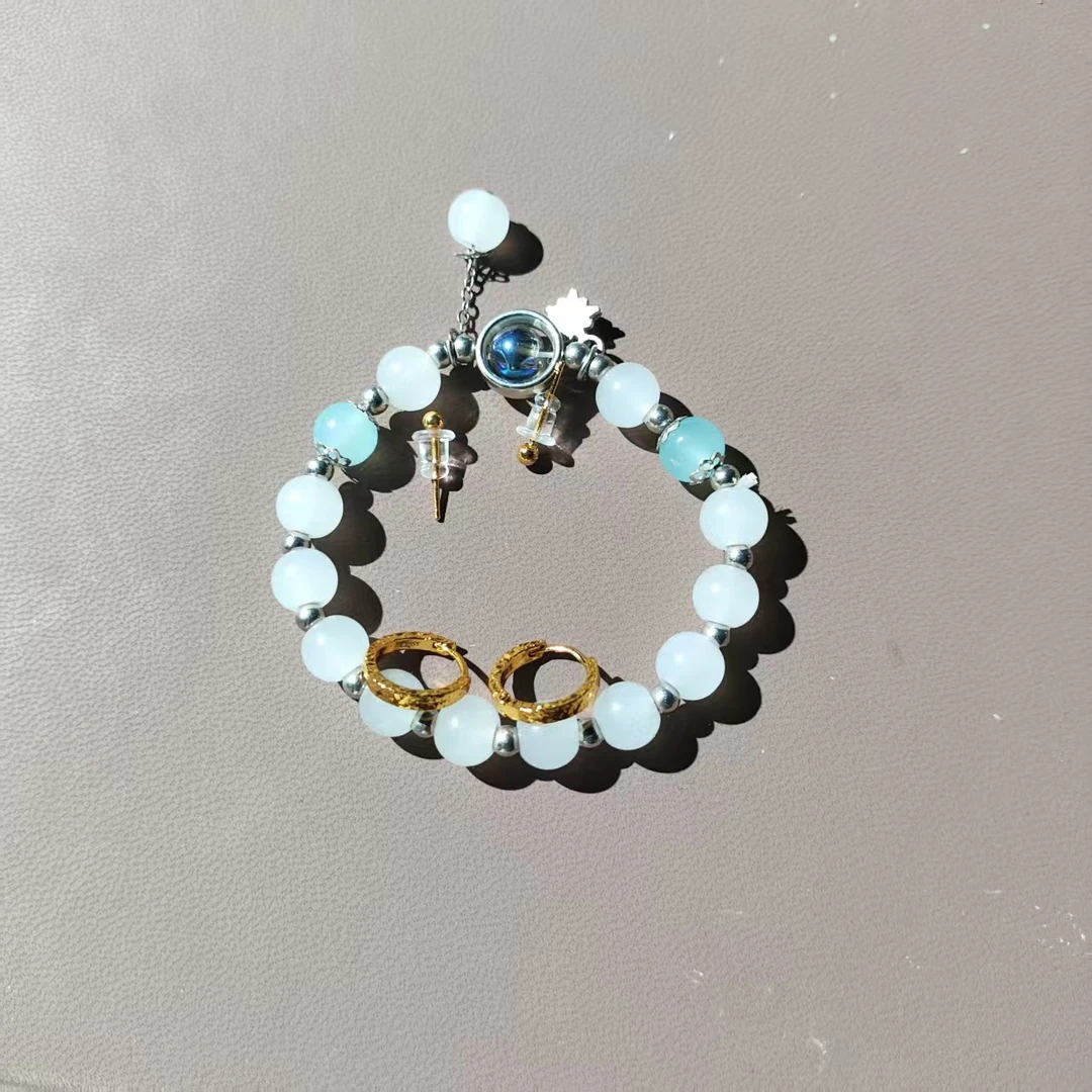 大C总好物-碎冰冰耳钉赠珠珠耳钉DY