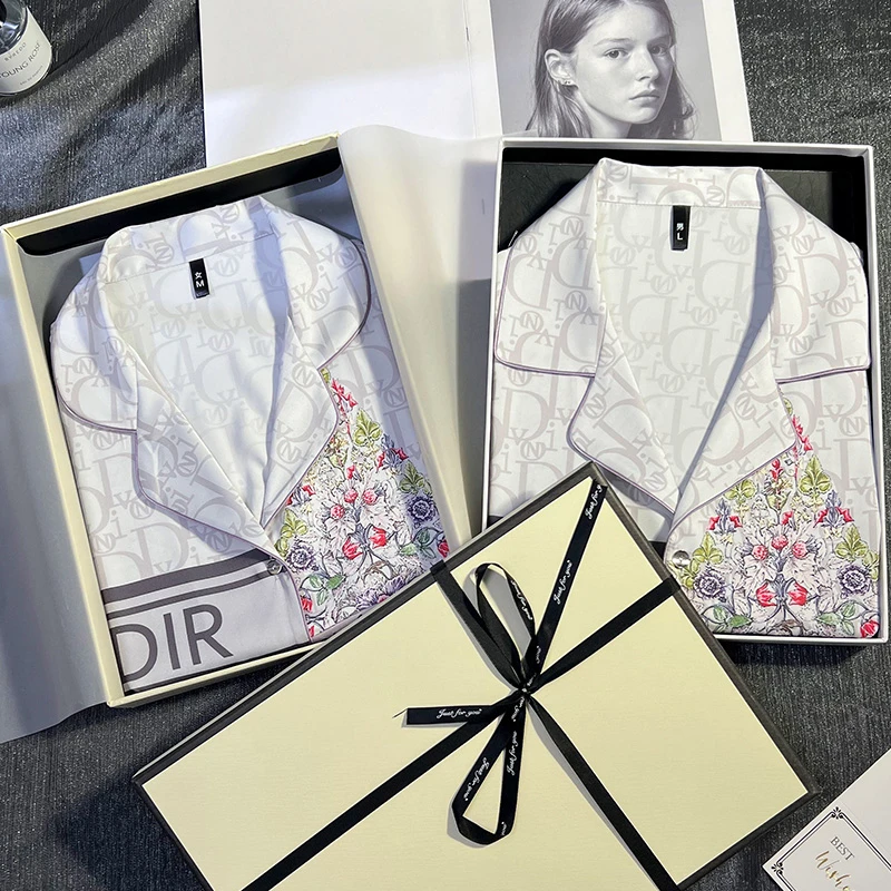 Sifuma/斯服玛《情侣D家》春秋丝质长袖两件套装睡衣家居服女