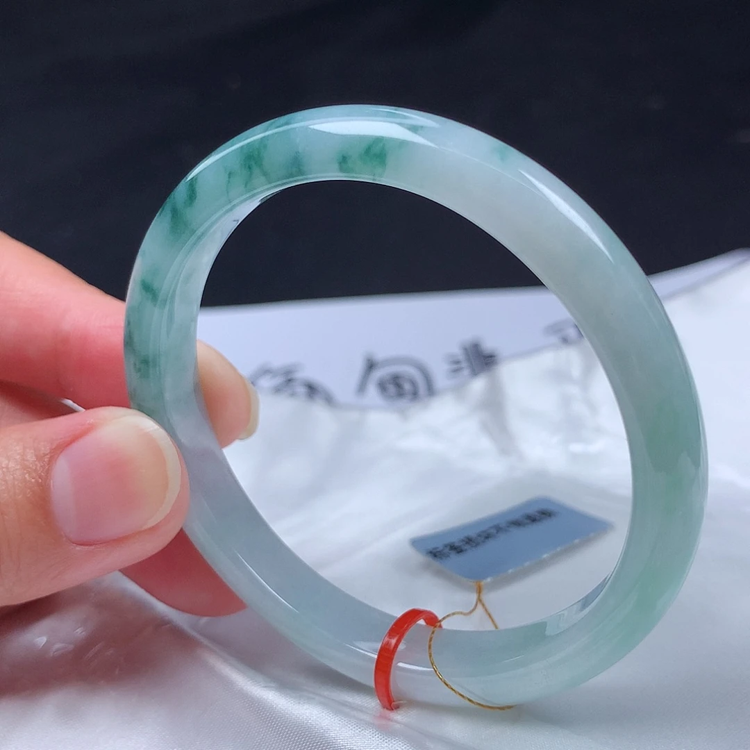 翡翠未镶嵌手镯54贵妃m112467