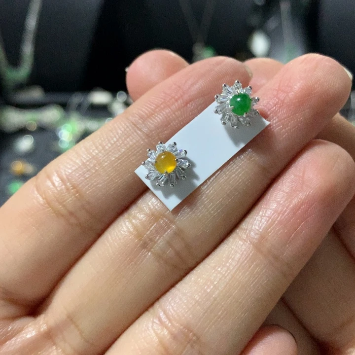 翡翠银S925镶嵌戒指