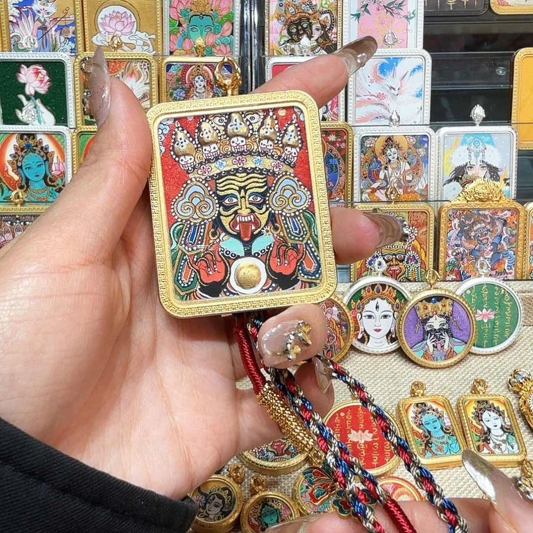 吊坠涡****心喜缘纯手绘唐卡非遗文化