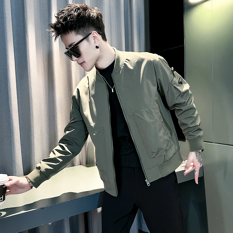 男士外套春秋2025新款网红洋气炸街男装高级感痞帅潮牌棒球领夹克