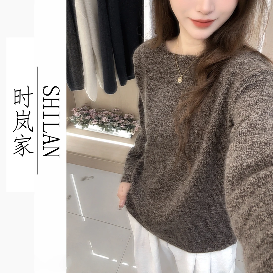 【花纱森林】秋季新款！慵懒风套头针织衫韩版设计感毛衣打底