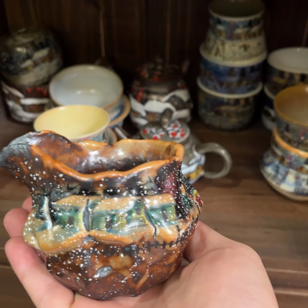 柴烧手工手绘陶瓷