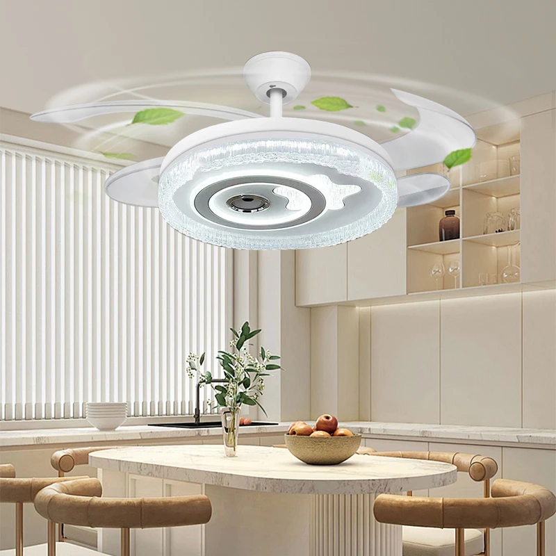 6259-2隐形风扇灯现代简约餐厅吊扇灯家用静音电扇灯吸顶灯一体