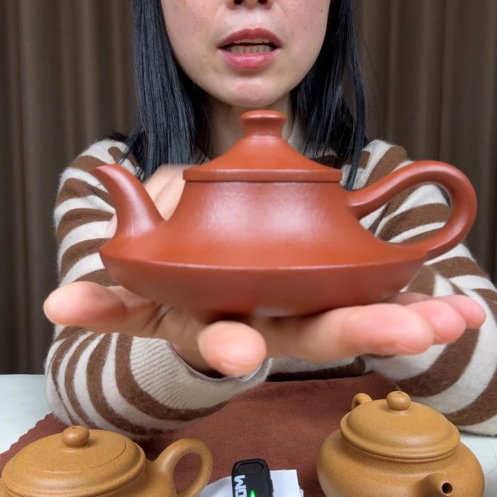 茶壶紫砂40目朱泥云庐170cc全手工