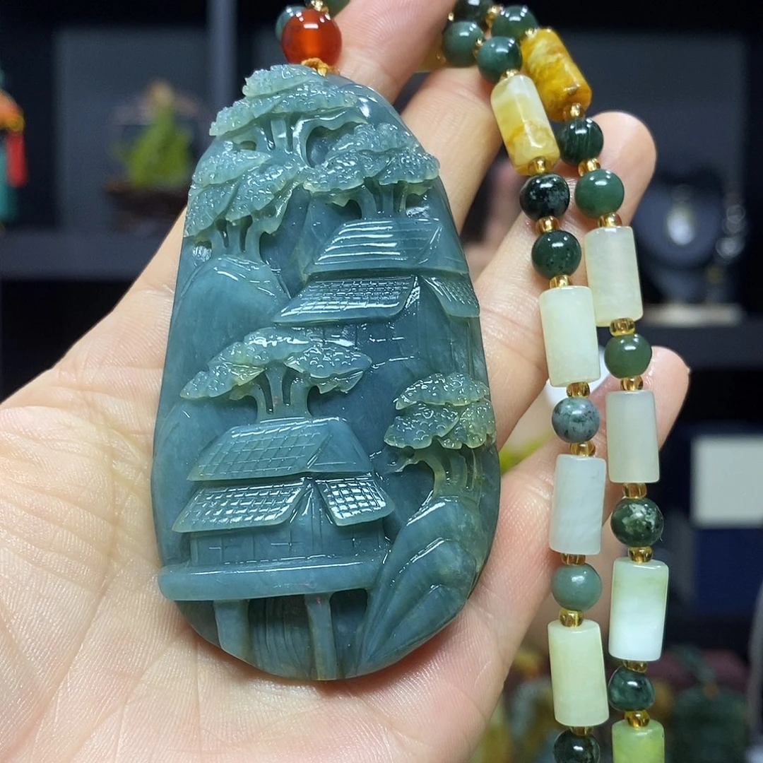 未镶嵌岫玉挂件吊坠