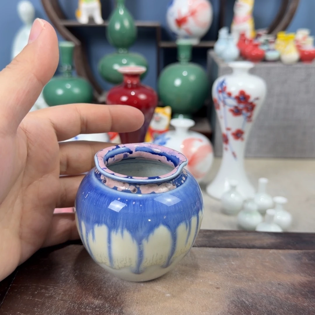 陶瓷手工小花器摆件