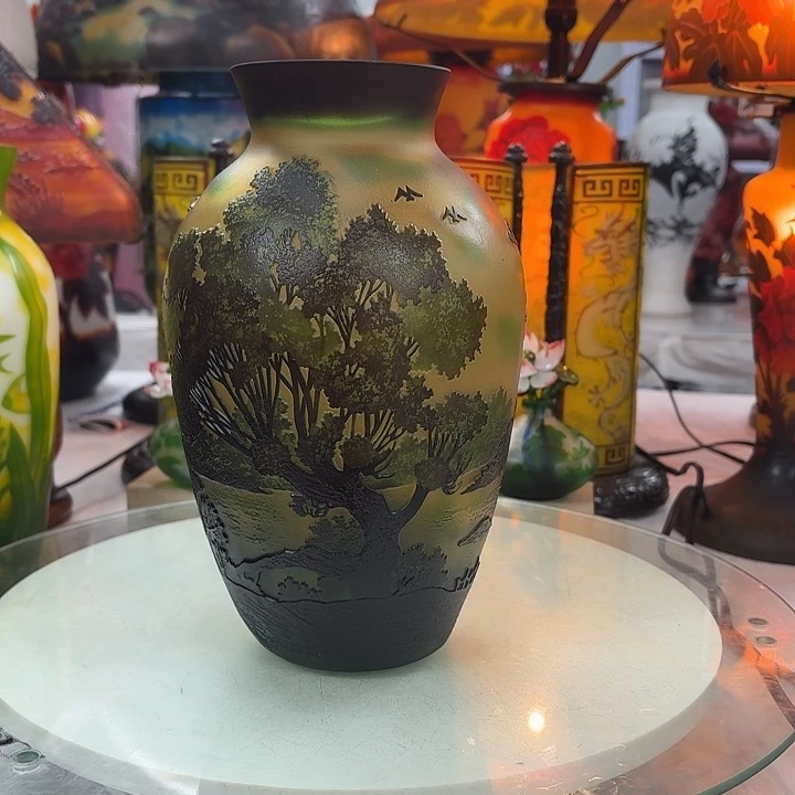 琉璃高25口6葛蕾花瓶