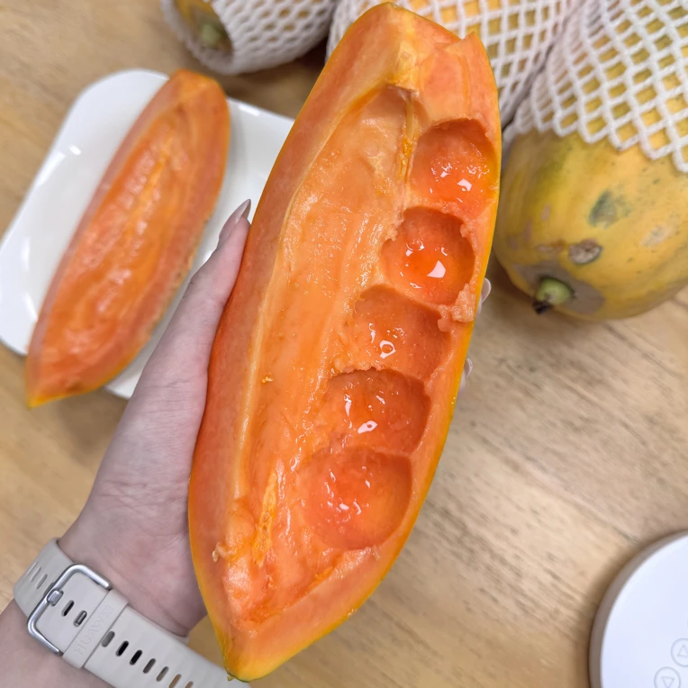 树上熟冰糖木瓜新鲜当季水果红肉大青木瓜软嫩多汁