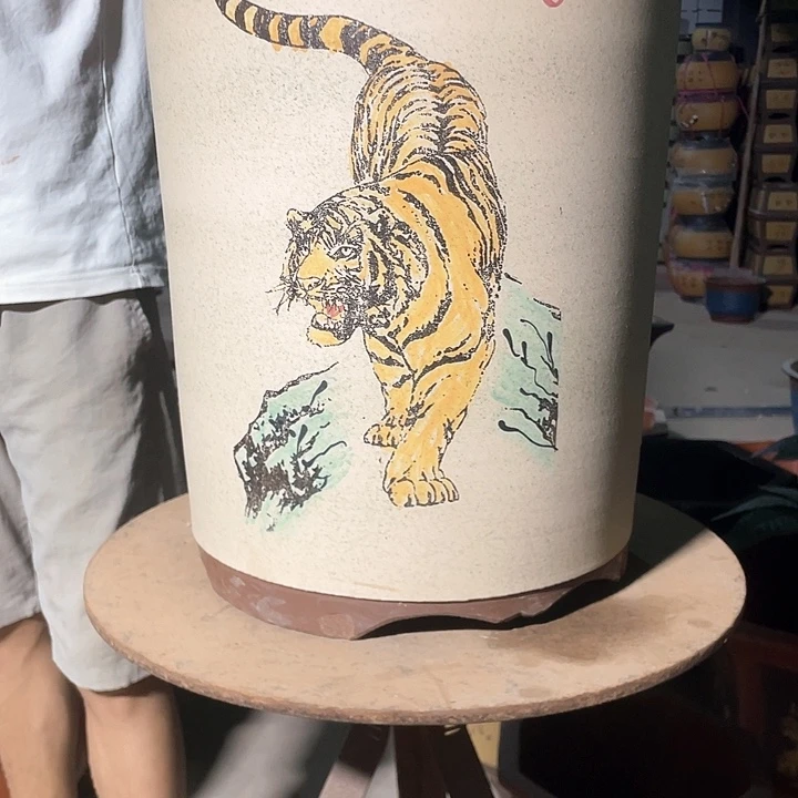 下山虎笔筒大花盆花盆