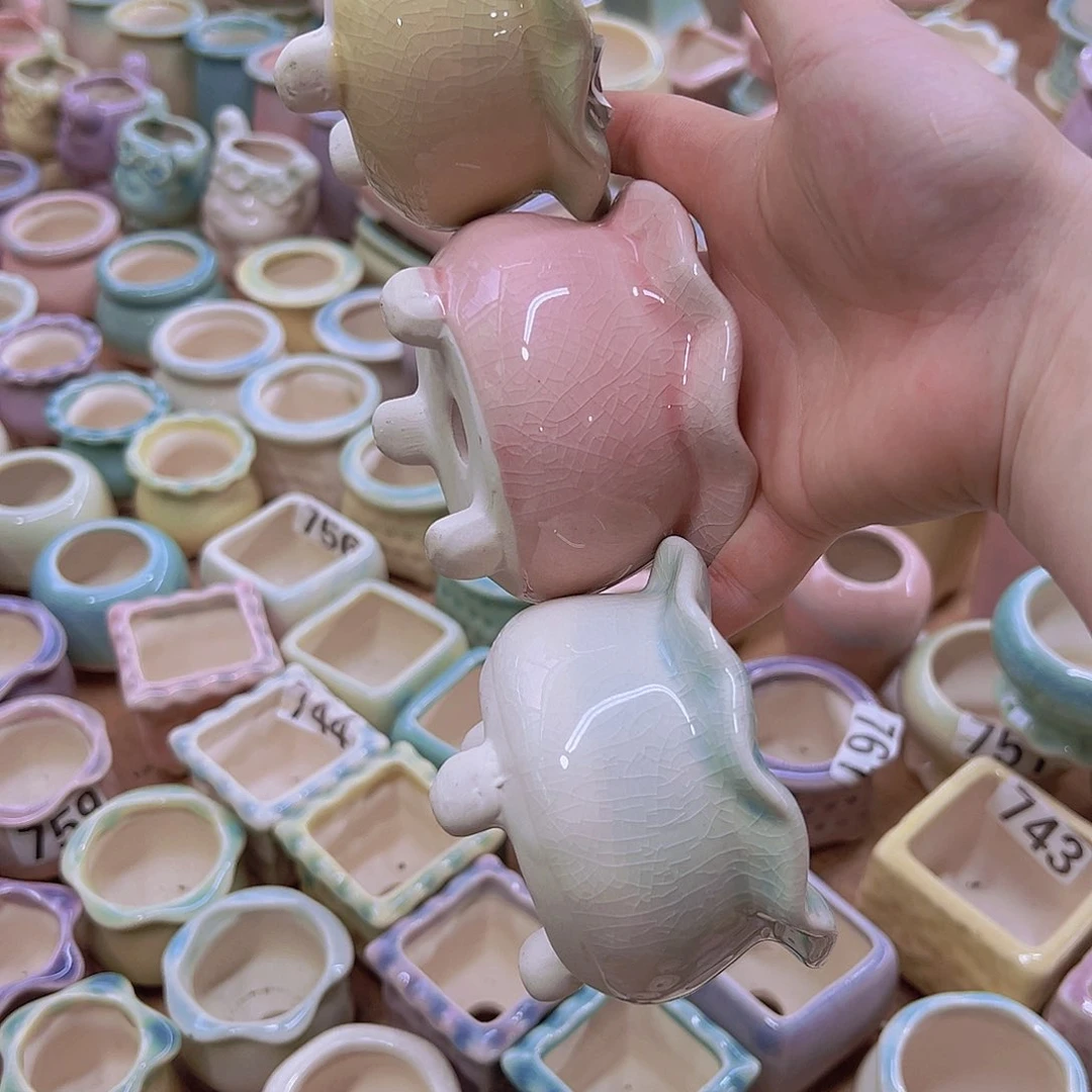 陶瓷花盆当场满12包邮