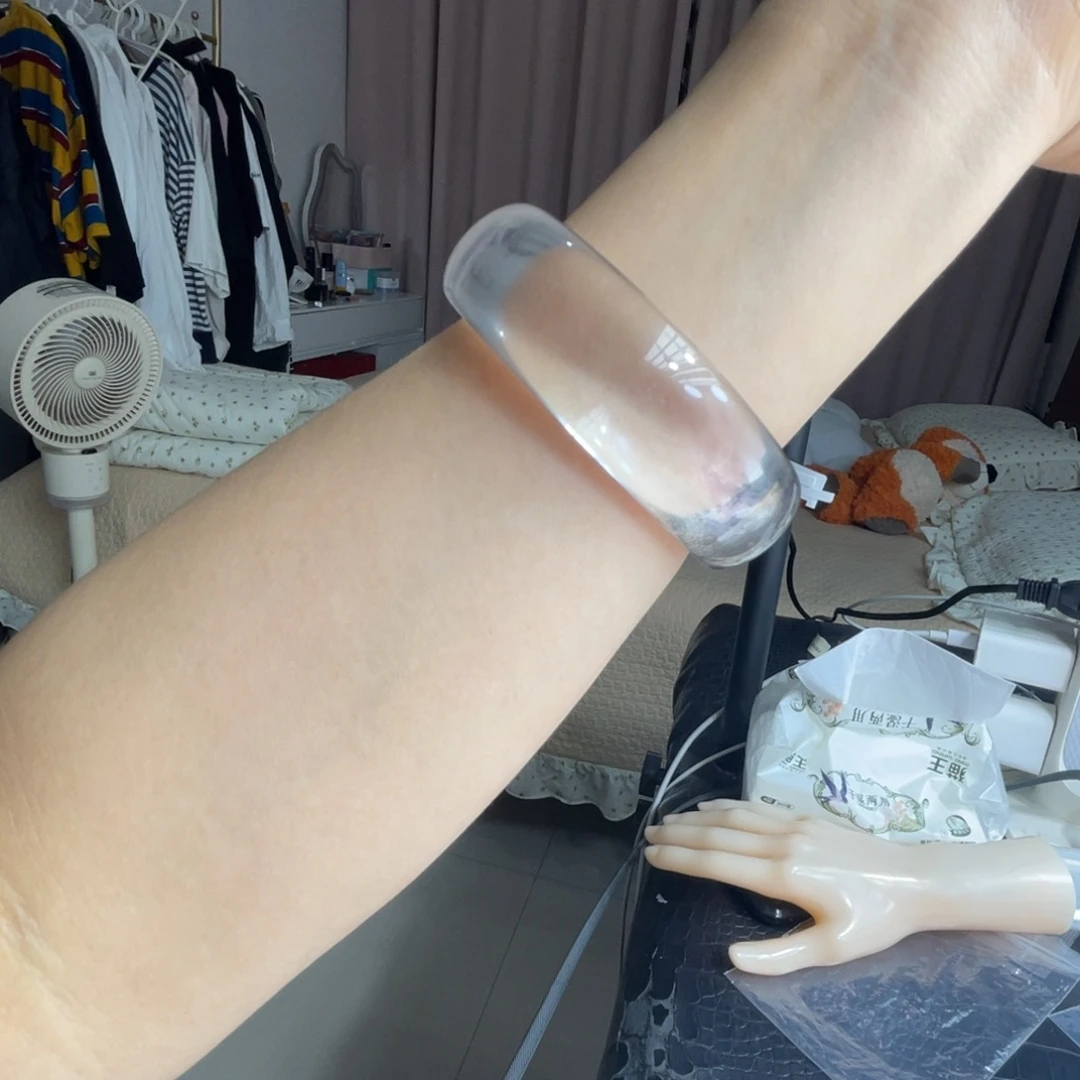 水晶手镯未镶嵌手镯60圈口15号