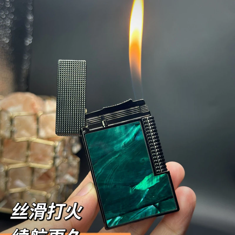 极光四面贝一朗声打火机高端充气正品侧滑轮时尚送礼男士礼物