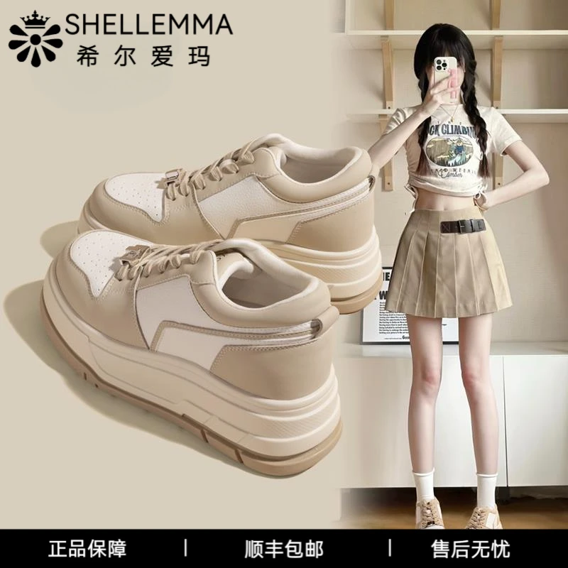 2025新款希尔爱玛内增高板鞋新款夏季爆款小个子厚底轻便休闲女鞋