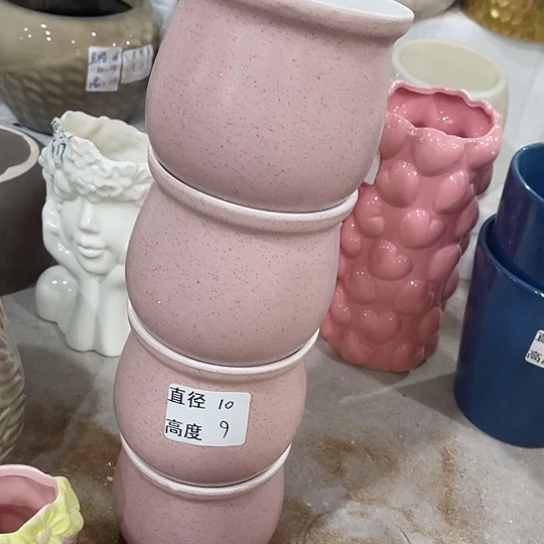 多肉绿植陶瓷花盆9.9包邮，有孔