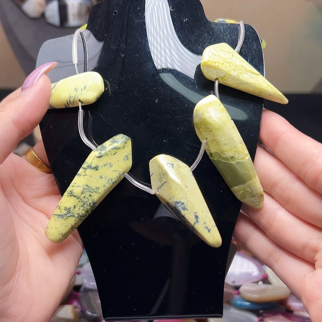 玛瑙/玉髓合金珠宝半成品d110 图画石尖晶一条