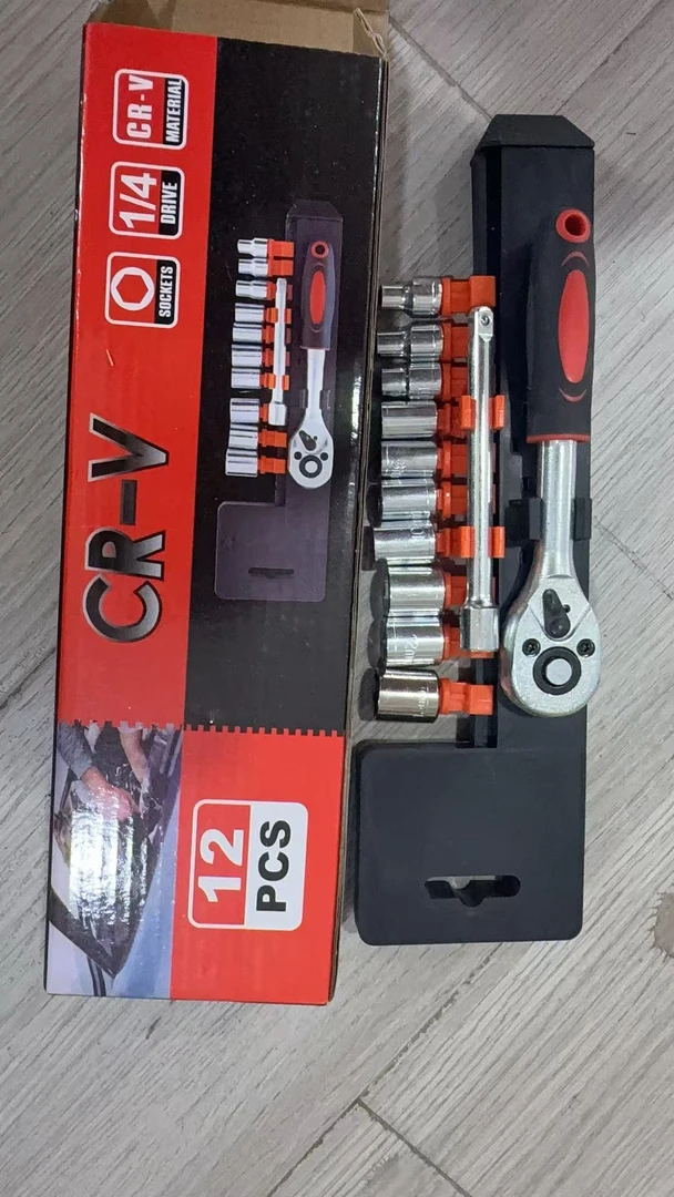 小飞扳手12件套筒棘轮扳手套装组合工具