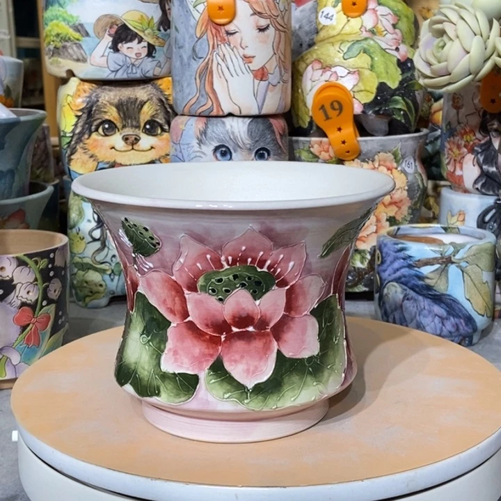 红陶景德镇艺术手绘作品