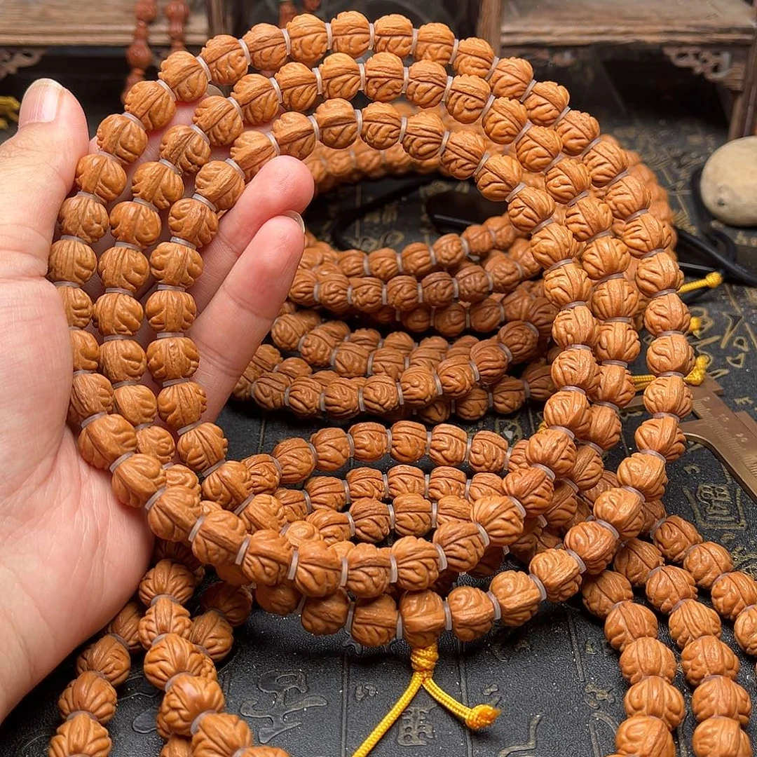 桃核吊坠小金豆108薄挂