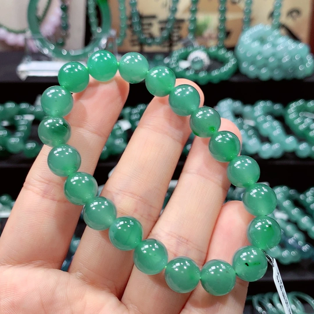 翡翠未镶嵌手链卡9.8