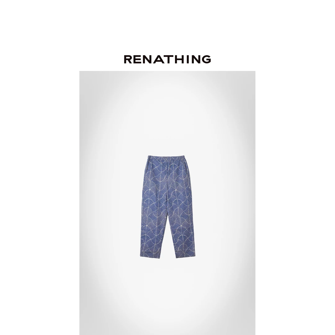 【RENATHING】法式几何印花九分裤