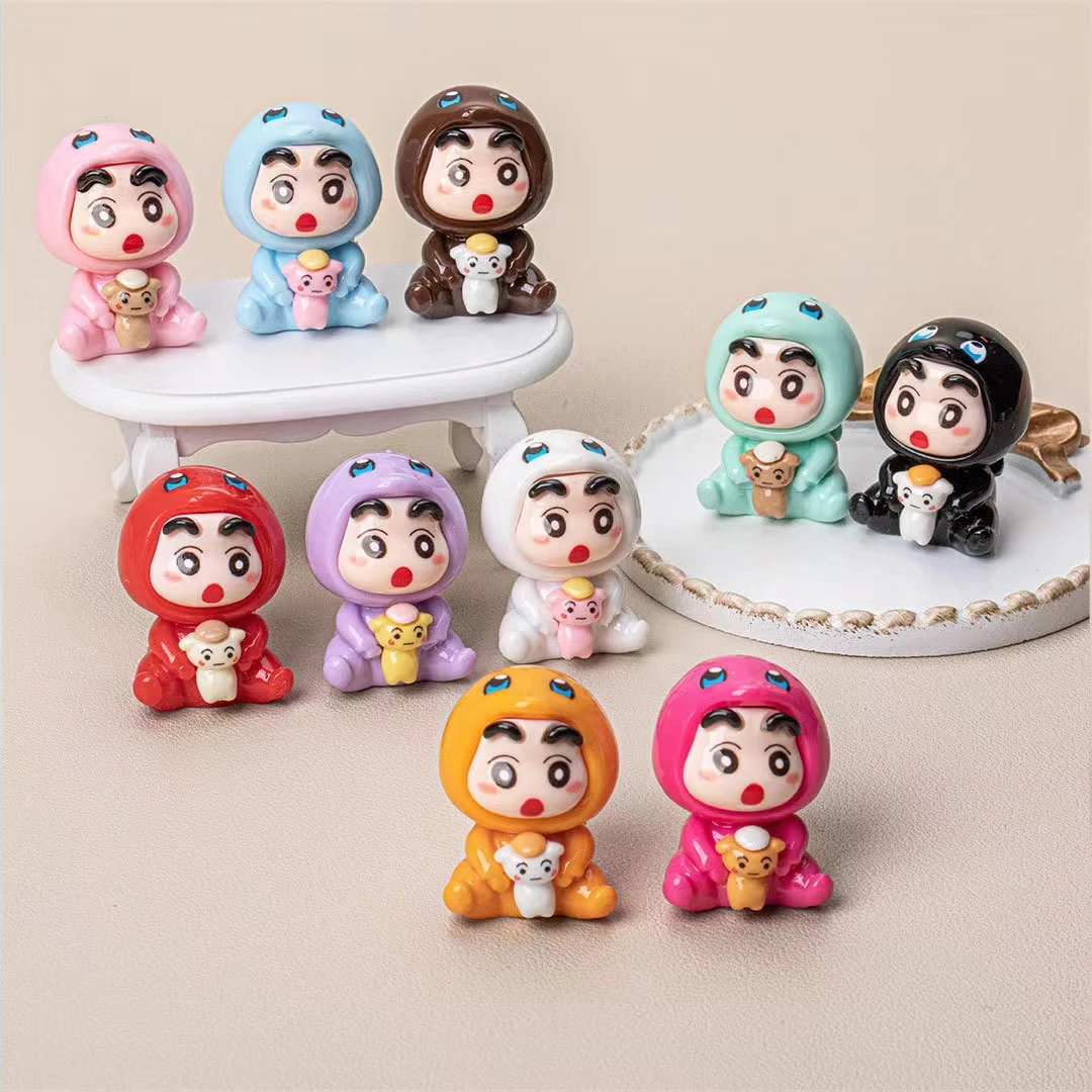 【直播拆】小火龙动物小新树脂diy九宫格对对碰家居车载摆件