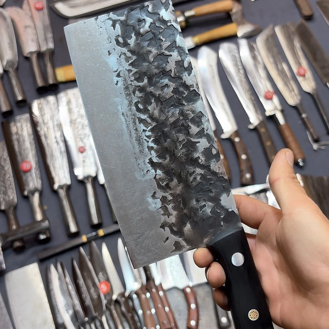 高碳锰钢云南阿老表手工锻打刀