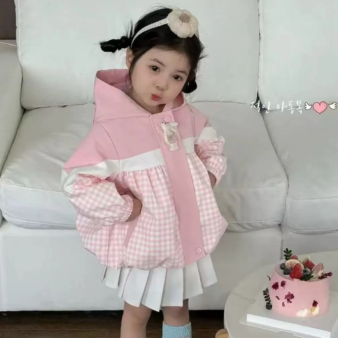 扣号链接女童冬季夹棉外套