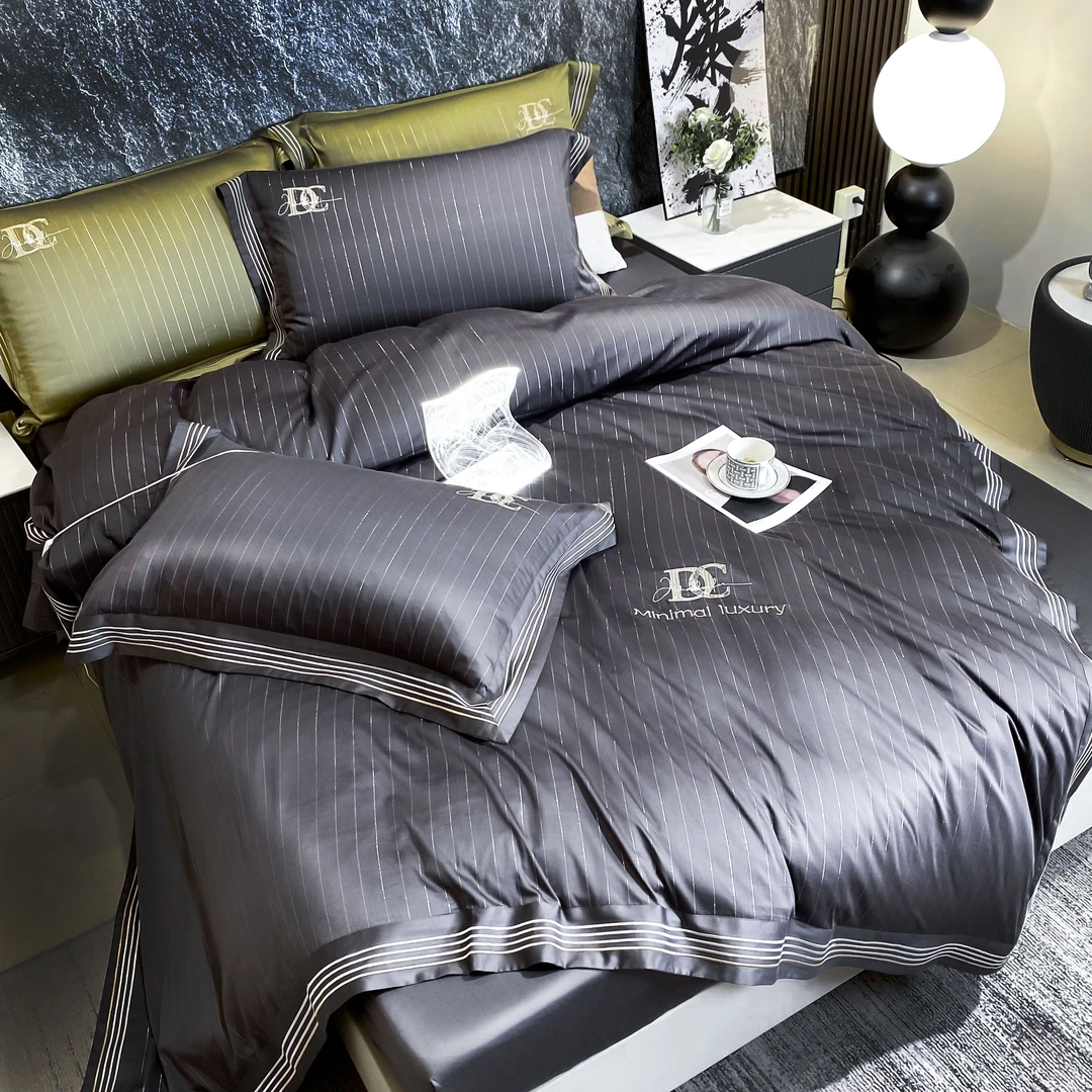 慧慧家！进口天丝棉抗菌银离子刺绣床笠床上四件套