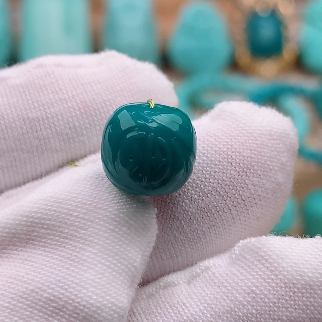 绿松石珠宝奇石未镶嵌10.6✖️9.7mm