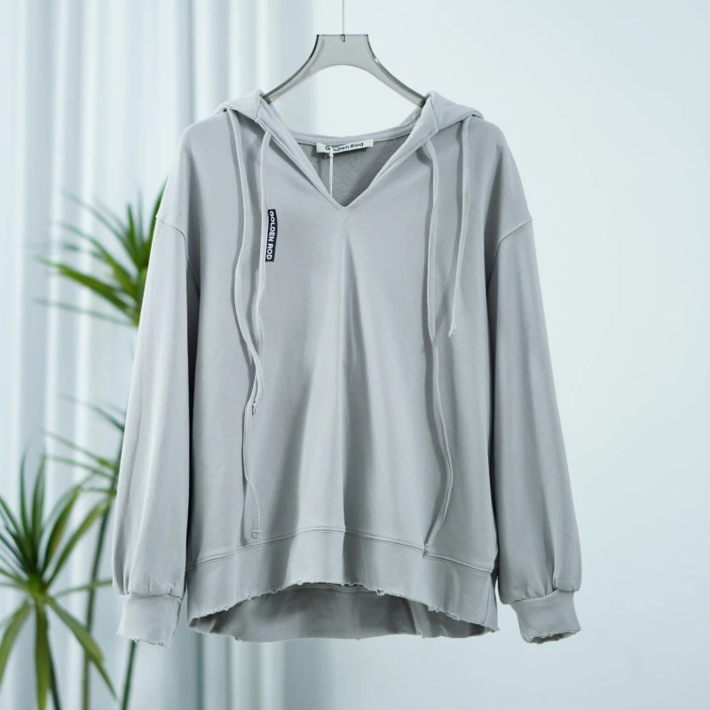 尚系列  E242  女装时尚设计师连帽卫衣灰色FW12R64