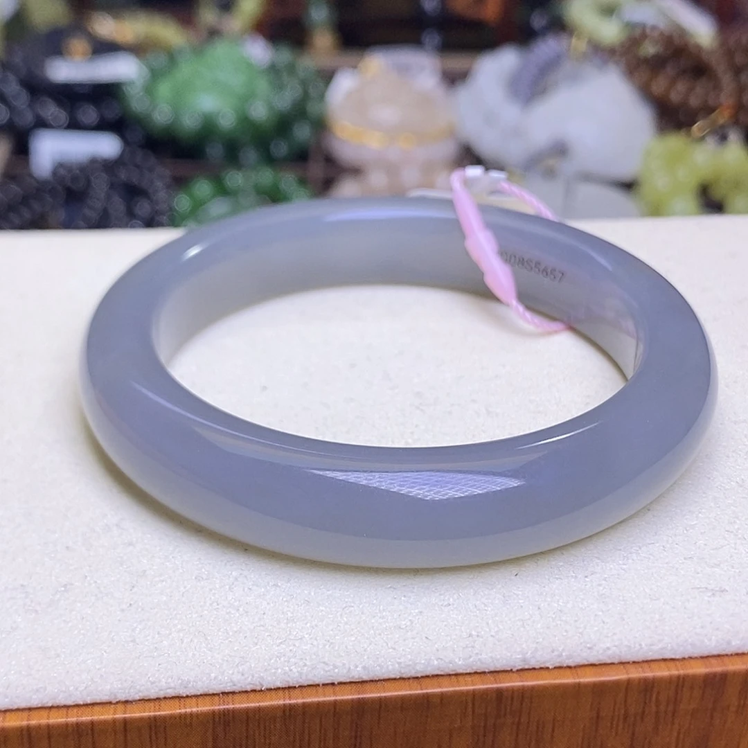 和田玉未镶嵌颈饰57.3孤品清货价浓烟紫脂膏级