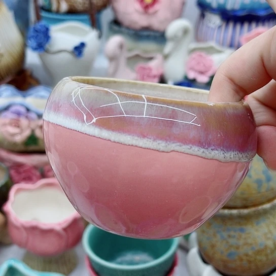 多肉绿植陶瓷花盆9.9包邮