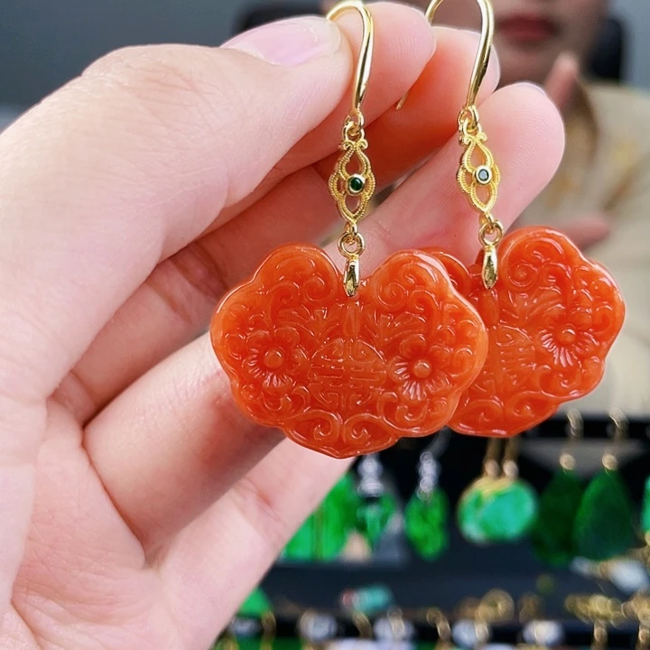 翡翠耳饰未镶嵌饰品