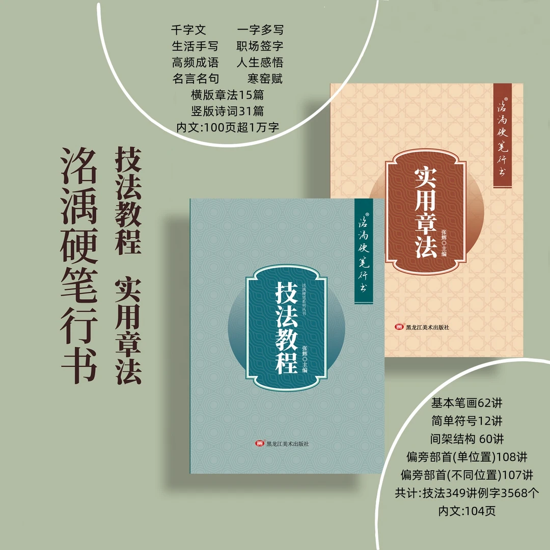 【上新洺渪字帖】技法教程视频讲解+实用章法教学高效练字行书行楷