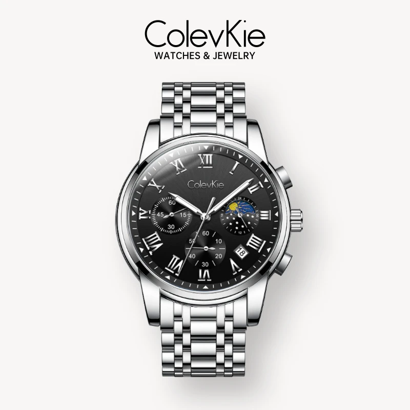 Colevkie【官方正品】黑武士手表男款爆款2025新款时尚防水手表男士