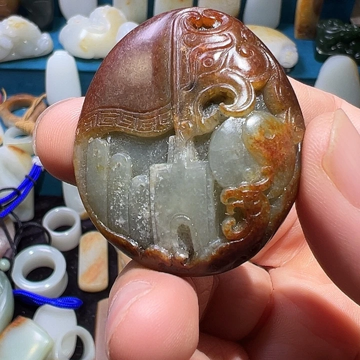 和田玉未镶嵌吊坠(不含链)