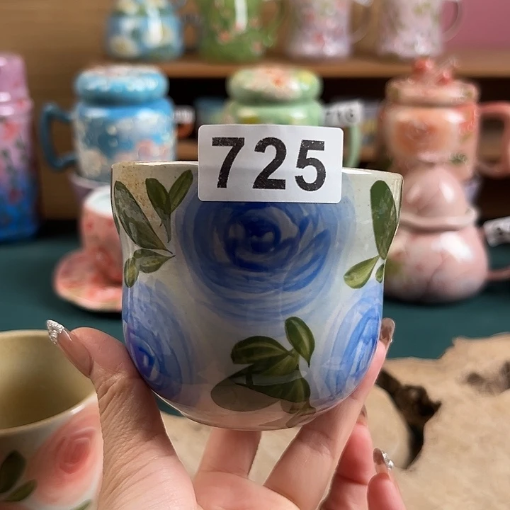景德镇陶瓷手绘作品725微瑕