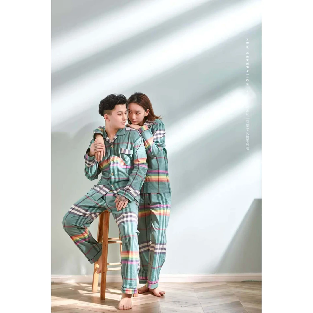 甜宝宝 -巴宝 全棉纯棉高支色支款 睡衣套装