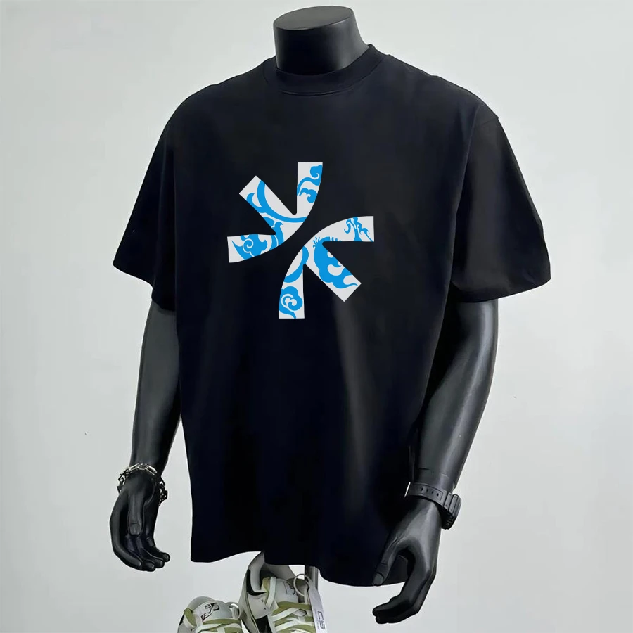 短袖男款T恤休闲个性趣味美式潮牌重磅纯棉260g宽松百搭印花上衣