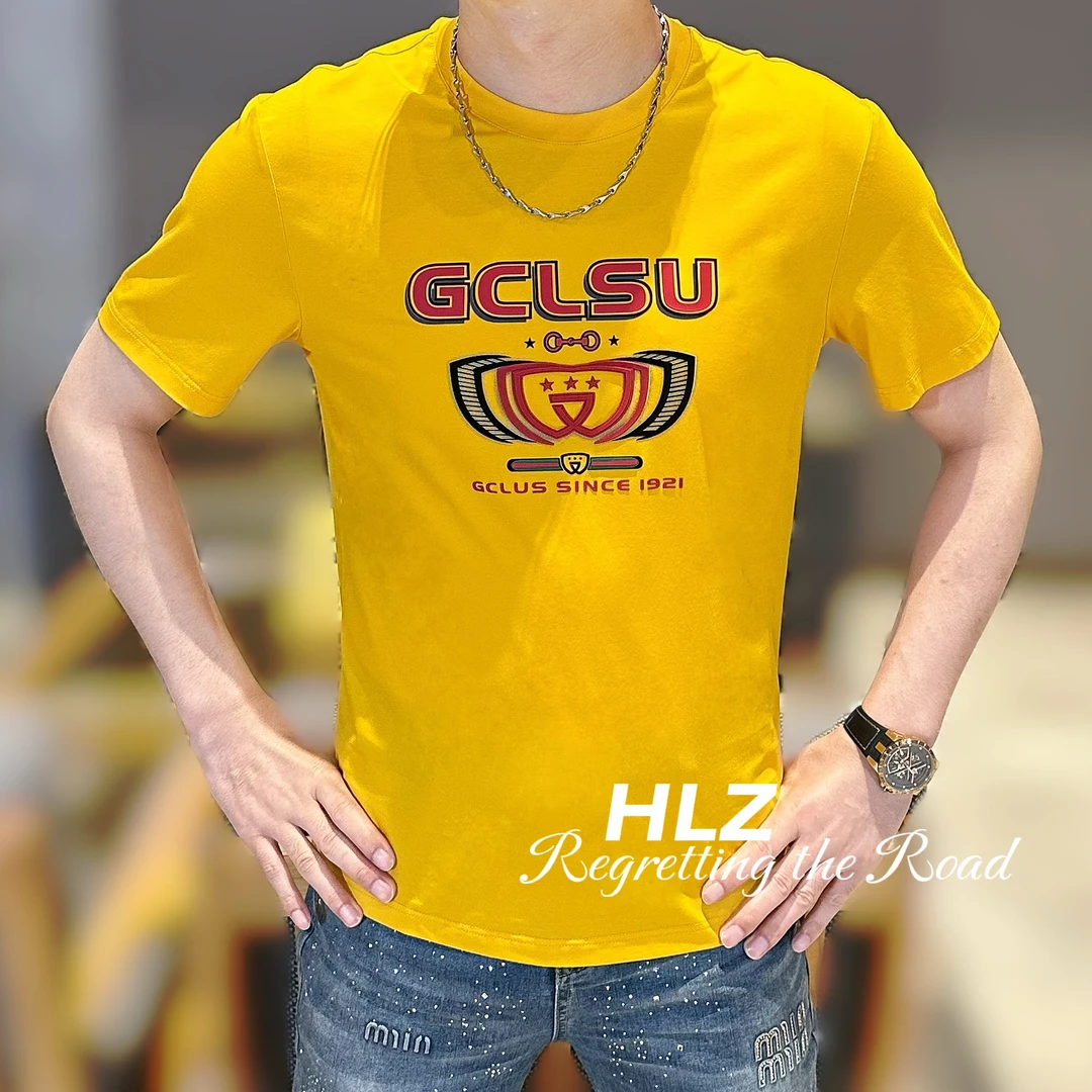 2025夏季新款修身男士高品质休闲潮流百搭弹力时尚圆领短袖T恤