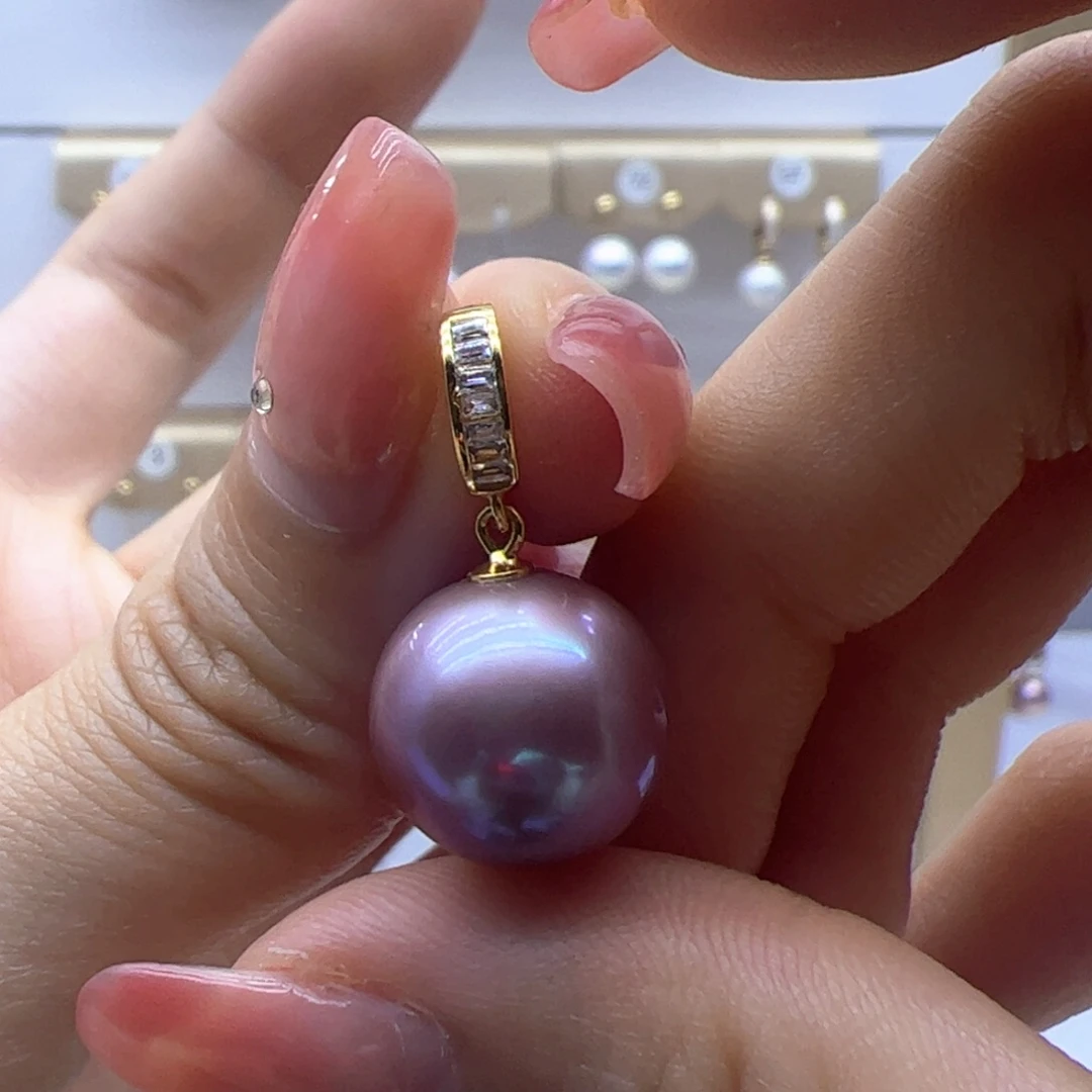 淡水珍珠银S925镶嵌颈饰