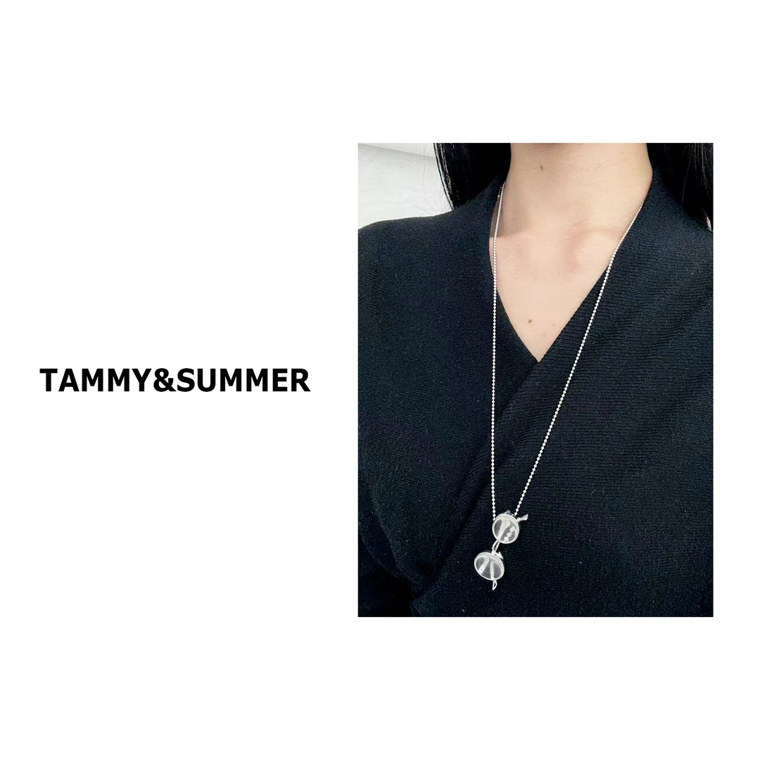 非金属羽毛项链 【Tammy&Summer】时尚眼镜珠珠气质百搭项链320794