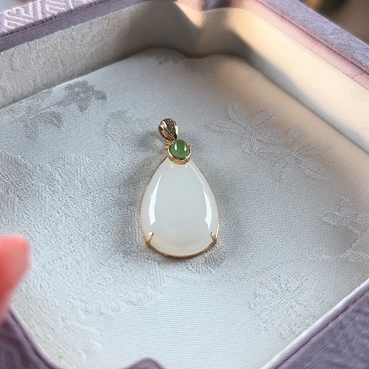 和田玉银S925镶嵌项链