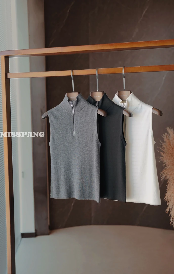 拉链百搭气质休闲背心