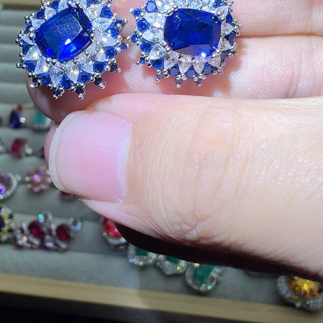 托帕石戒指银S925镶嵌