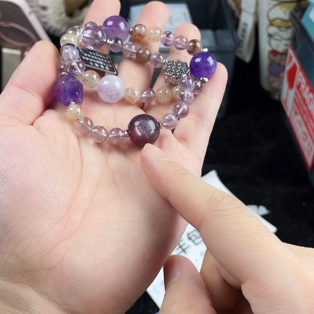 手串银S925镀金镶嵌水晶