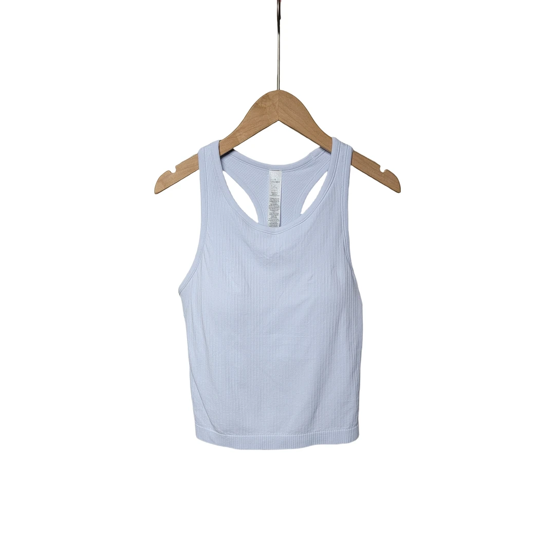 蒙系ebb女士3色竖条纹轻度支持胸垫运动修身背心