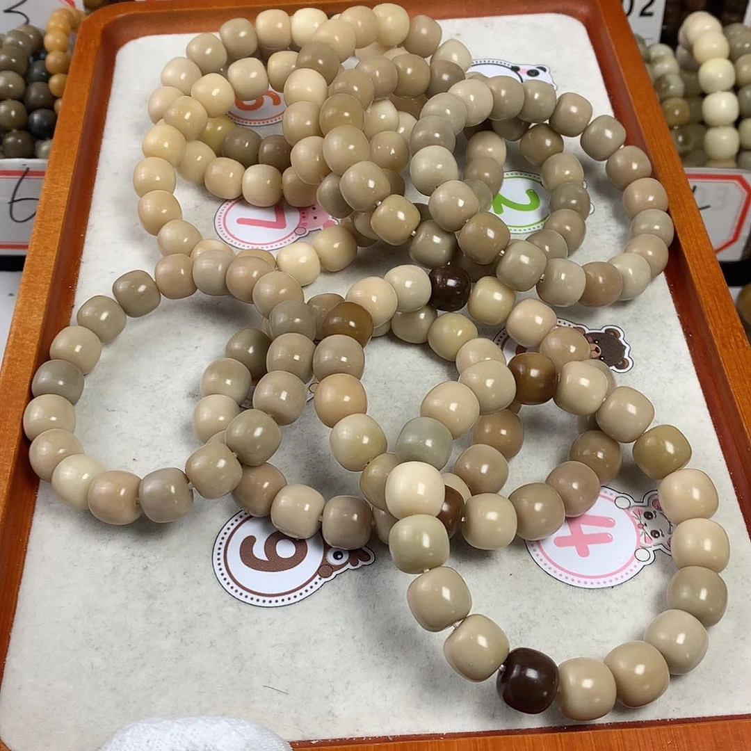 菩提根/象牙果吊坠卡14桶珠